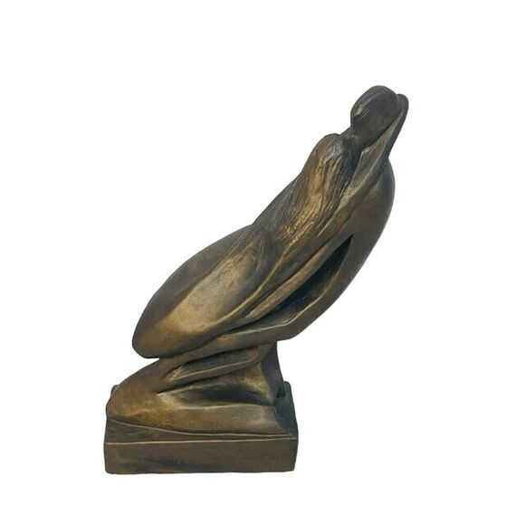 Vintage 1980 Swept Away by David Fisher 12" Bronze Austin Productions Sculpture - Picture 2 of 7
